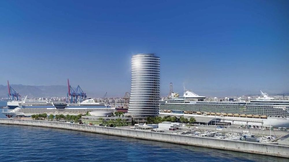 Det sista hindret f&ouml;r byggandet av en skyskrapa vid kryssningspiren i M&aacute;laga ser ut att ha skingrats. Foto: Estudio Segu&iacute;