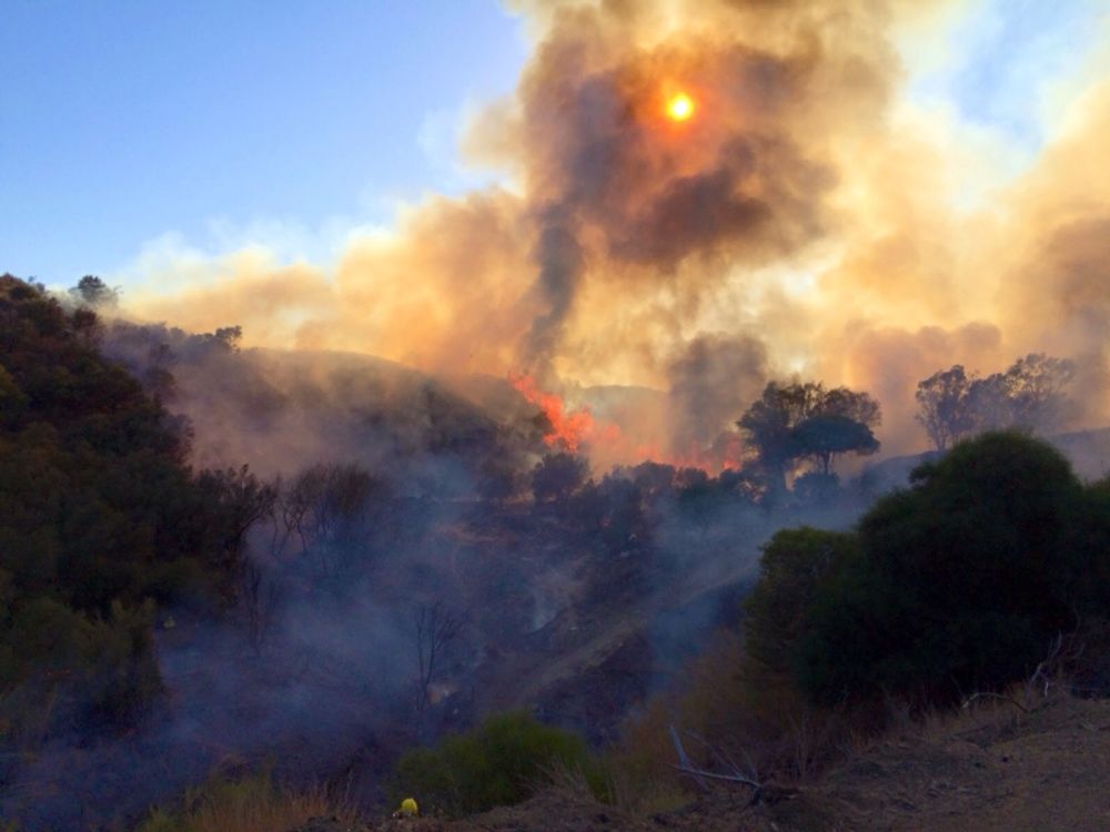 R&auml;ddningstj&auml;nsten tvingades rycka ut tv&aring; g&aring;nger under tidsdagen, p&aring; grund av naturbr&auml;nder. Foto: Bomberos de Mijas
