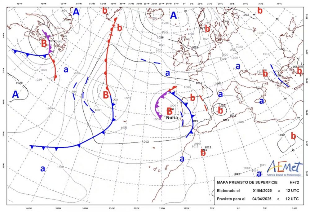 S&auml;llsynt kraftiga vindar f&ouml;ranleder r&ouml;d varning p&aring; v&auml;stra Kanarie&ouml;arna. Karta: Aemet