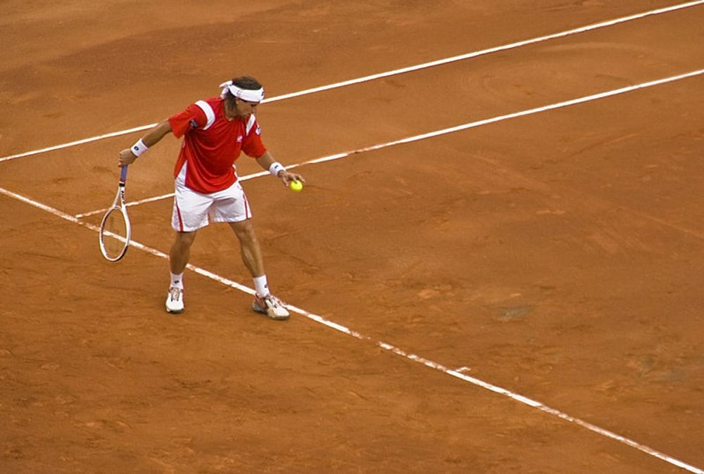 David Ferrer &auml;r obesegrad p&aring; hemmaplan i Davis Cup.