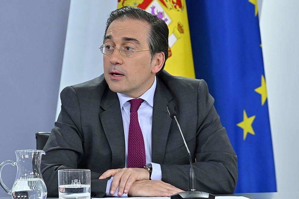 Den spanske utrikesministern Jos&eacute; Manuel Albares var v&auml;rd f&ouml;r m&ouml;tet.