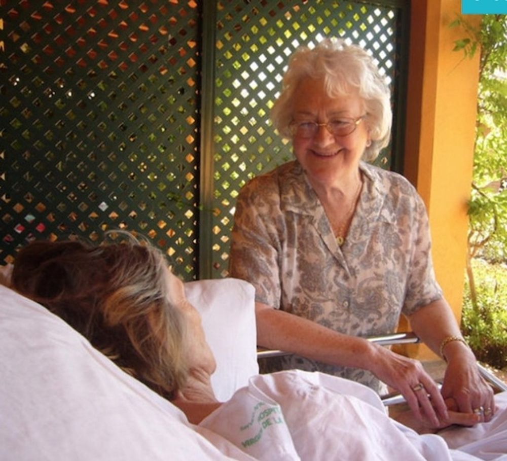 Foto av Joan Hunt som delats av Cudeca med anleding av hennes bortg&aring;ng.
