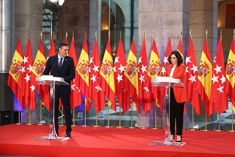 Senast Pedro S&aacute;nchez och Isabel D&iacute;az Ayuso h&ouml;ll ett institutionellt m&ouml;te var i juli 2021, i Madridstyrets s&auml;te vid Puerta del Sol.
