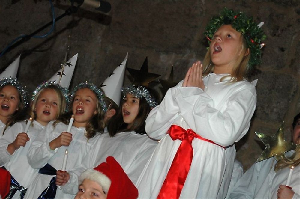 Svenska skolans luciat&aring;g i gamla stan i Marbella har blivit en tradition.