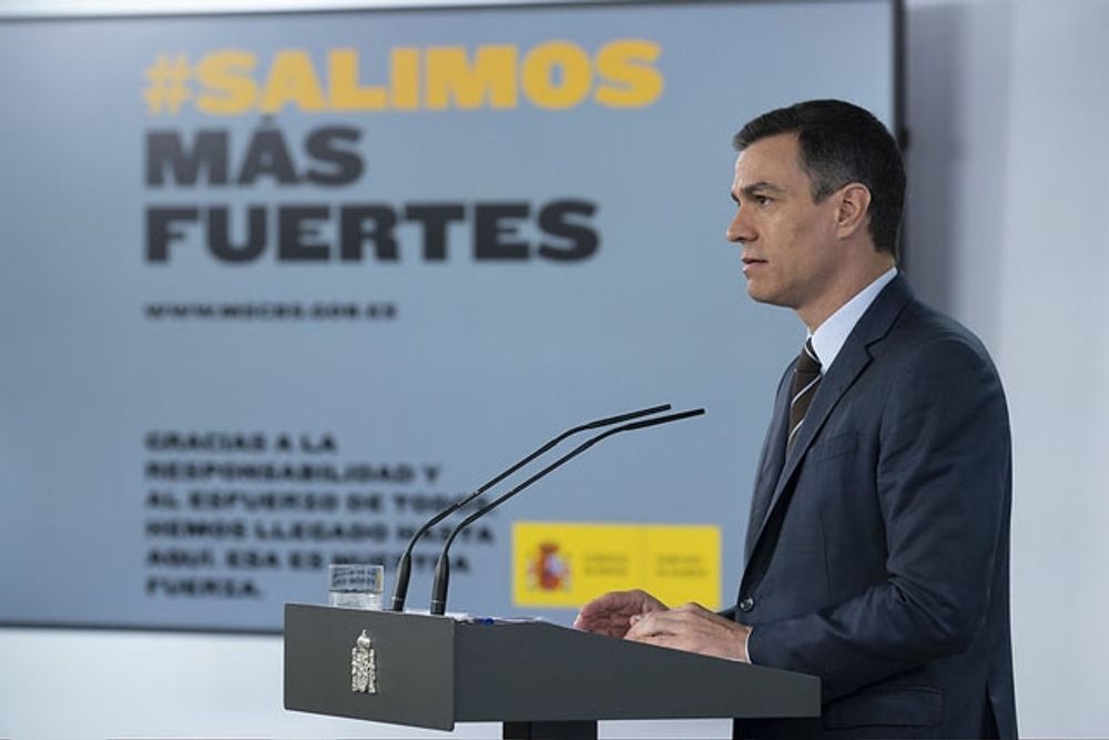 Pedro S&aacute;nchez har framtr&auml;tt samtliga veckor under larmsituationen, &auml;ven om han denna g&aring;ng ej svarade p&aring; fr&aring;gor fr&aring;n pressen.