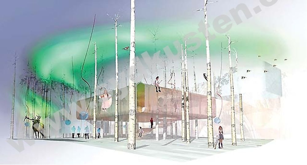 Sveriges n&auml;rvaro i Expo Zaragoza 2008 har varit os&auml;kert till sista stund. F&ouml;rst efter att f&ouml;retagen Ericsson, Volvo och Ikea erbjudit sig att finansiera projektet valde UD att anm&auml;la en svensk paviljong. Bilden visar den prelimin&auml;r skissen.