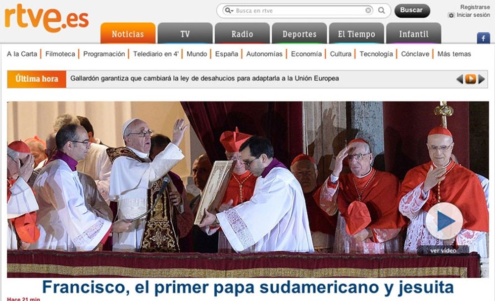 De spanska mediernas bevakning av p&aring;veutn&auml;mningen har varit lite v&auml;l intensiv. Foto: rtve.es