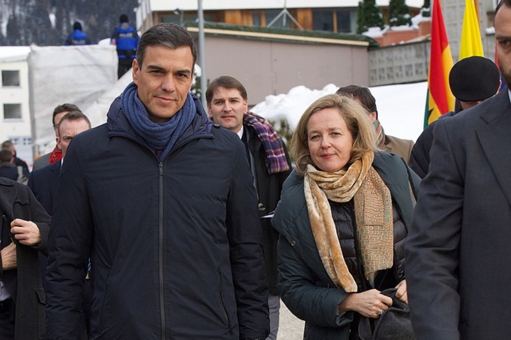 Den sk&auml;rpta krisen i Venezuela &ouml;verraskade Pedro S&aacute;nchez n&auml;r han befann sig i det ekonomiska forumet i Davos.