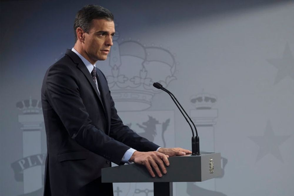 Pedro S&aacute;nchez vill ha parlamentets st&ouml;d redan n&auml;sta vecka f&ouml;r att uppr&auml;tth&aring;lla n&ouml;dl&auml;get till 9 maj.
