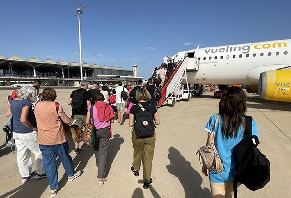 Ombordstigning p&aring; M&aacute;laga flygplats i juni i &aring;r.