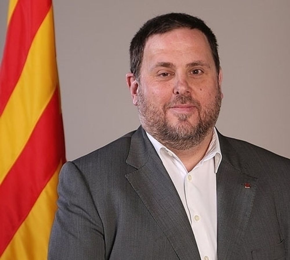 ERC-ledaren Oriol Junqueras &auml;r en av favoriterna i regionalvalet, men tvingas &aring;tminstone inleda valkampanjen f&aring;n f&auml;ngelset. Foto: Generalitat de Catalunya