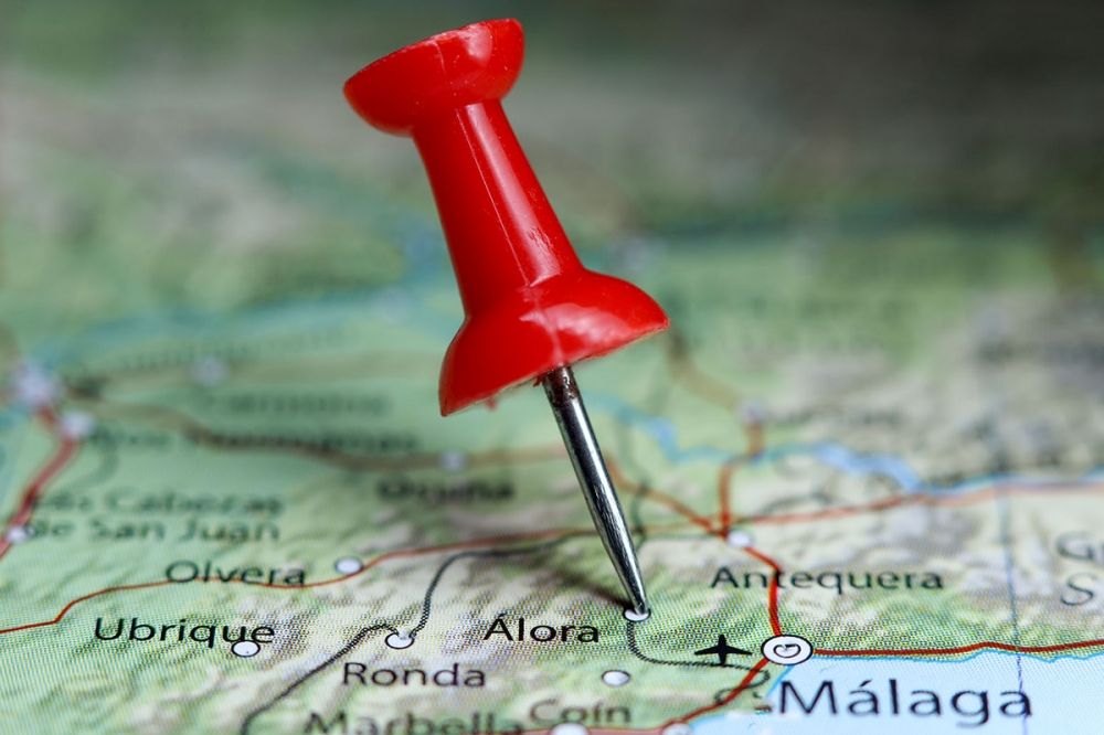 <i>Terral</i> &auml;r heta inlandsvindar som s&ouml;ker sig ut till kustbandet via fr&auml;mst Guadalhorcedalen. Foto: Google Maps