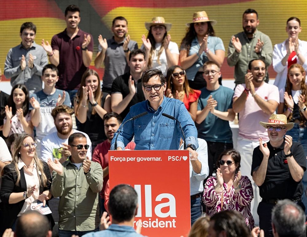 Det troligaste &auml;r att socialisten Salvador Illa till&aring;ts styra i minoritet i Katalonien. Foto: PSOE