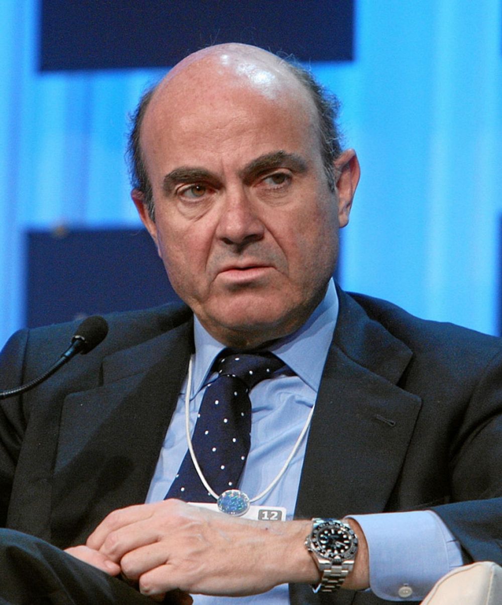 Spaniens sittande finansminister Luis de Guindos. Foto: World Economic Forum, Wikimedia Commons