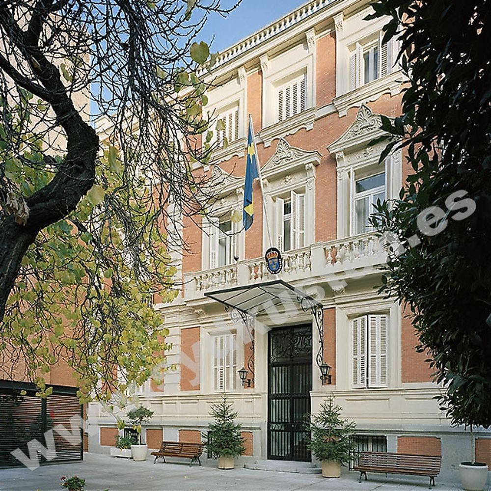 LEDIGT  Svenska ambassad&ouml;rsresidenset i Madrid &auml;r obebott sedan drygt fyra m&aring;nader. Foto: Lindman Photography