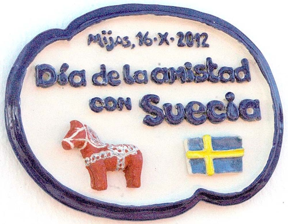 Vi &auml;r kanske inte st&ouml;rst, eller b&auml;st eller ens vackrast, men vi &auml;r f&ouml;rst med att ha en hedersplakett i Mijas Pueblo!