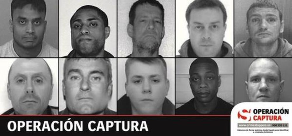 Den brittiska polisen publicerar regelbundet i Spanien listan &ouml;ver de tio mest jagade brottslingarna.
