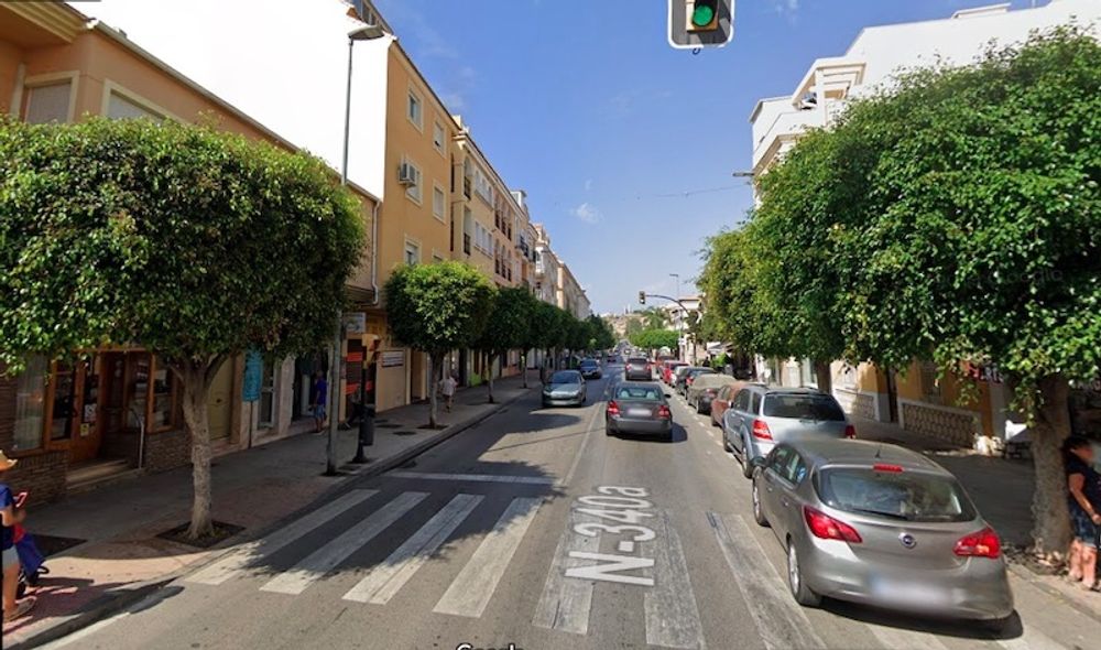 Kommunens beslut att byta ut l&ouml;vtr&auml;den i La Cala del Moral mot palmer, har lett till protester bland de boende. Foto: Google Maps
