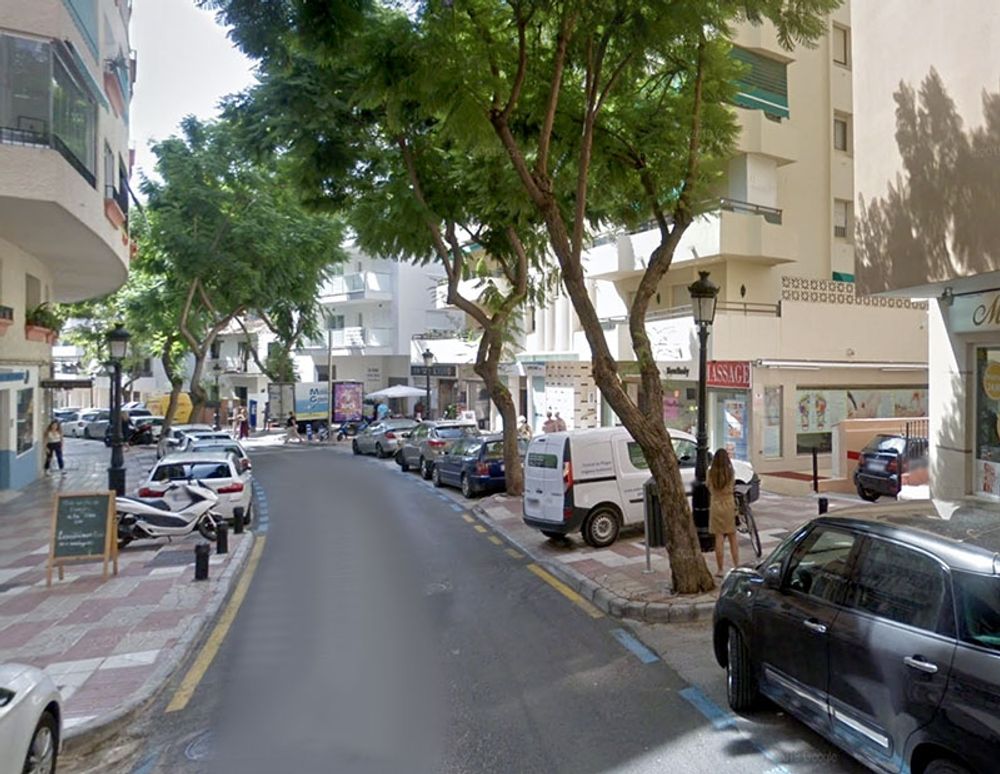 Calle Nuestra Se&ntilde;ora de Gracia ligger mitt i Marbella, mellan huvudgatan Ricardo Soriano och strandpromenaden. Foto: Google Maps