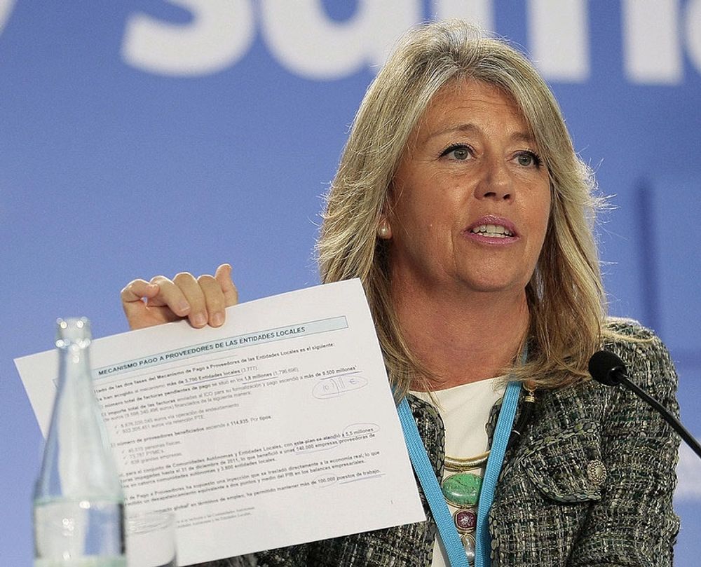 &Aacute;ngeles Mu&ntilde;oz &auml;r b&aring;de senatsledamot och borgm&auml;stare i Marbella med egen majoritet. Hon st&auml;ller upp f&ouml;r omval 28 maj. Foto: PP