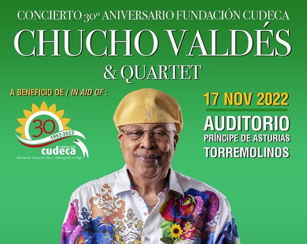 Jazzprofilen Chucho Vald&eacute;s h&aring;ller 17 november en ny v&auml;lg&ouml;renhetskonsert till f&ouml;rm&aring;n f&ouml;r cancerf&ouml;reningen Cudeca.