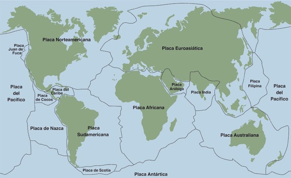 De eurasiska och afrikanska kontinentalplattorna, m&ouml;ts i en triangel mellan Granada, Alboranhavet och Rifbergen i Marocko.