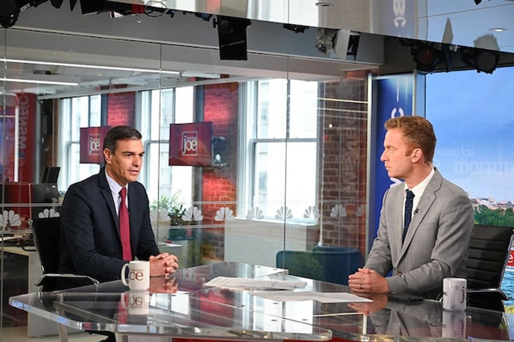 Pedro S&aacute;nchez har givit ett flertal tv-intervjuer under sitt bes&ouml;k i USA.