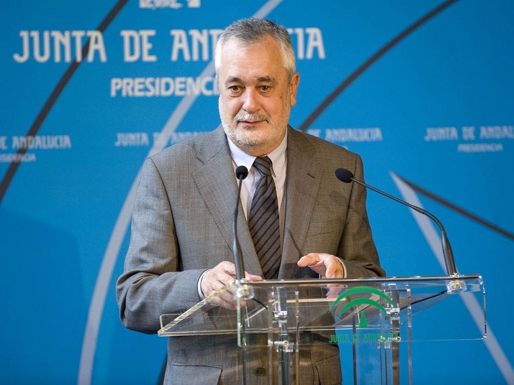 F&ouml;rfattningsdomstolen har beordrat s&auml;nka och till och med riva upp n&aring;gra av straffen i ERE-m&aring;let, bland annat f&ouml;r den tidigare regionpresidenten Jos&eacute; Antonio Gri&ntilde;&aacute;n. Foto: Junta de Andaluc&iacute;a