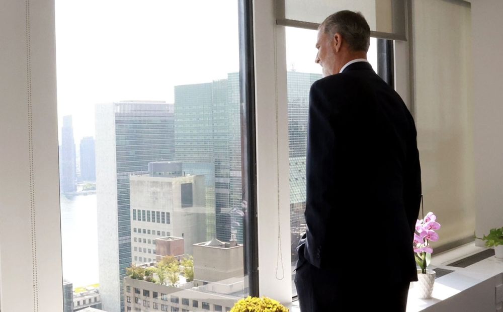 Kung Felipe VI i FN-skrapan i New York. Foto: Casa Real