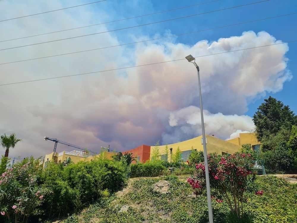 S&aring; h&auml;r s&aring;g det ut fr&aring;n mitt bostadsomr&aring;de drygt en timme efter att den senaste branden i Mijas startat 15 juli.
