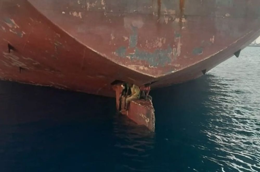 Foto p&aring; de tre fripassagerarna som tagits av spanska sj&ouml;r&auml;ddningen. Foto: Salvamento Mar&iacute;timo