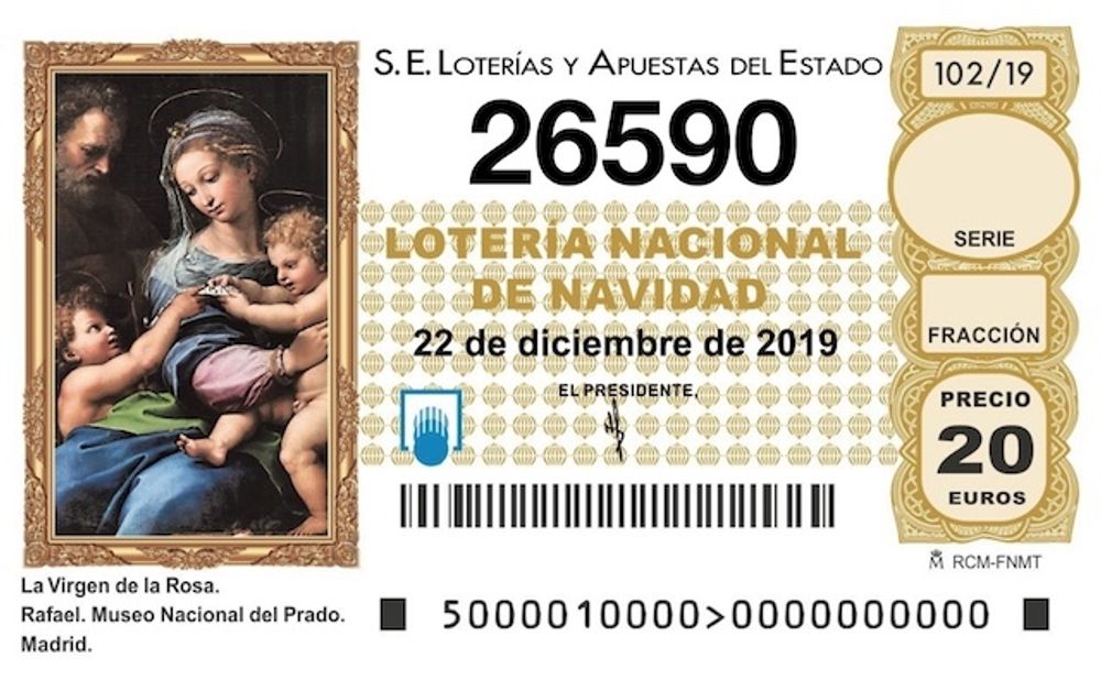 Storvinsten i jullotteriet tillfaller lott nummer 26 590 och har s&aring;lts p&aring; en rad olika h&aring;ll i Spanien.