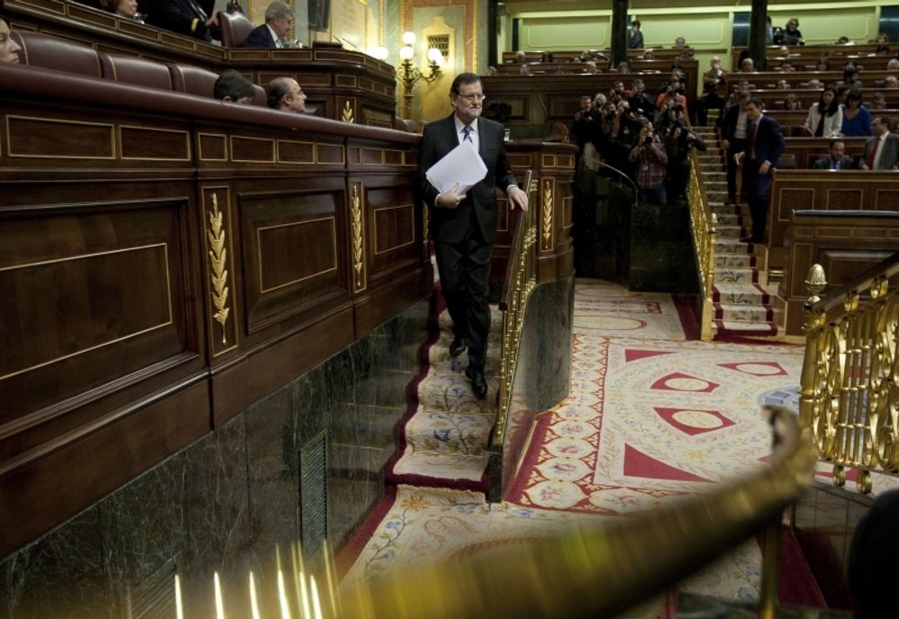 Rajoy f&ouml;rs&ouml;kte nonchalera oppositionsledaren Pedro S&aacute;nchez, i den &aring;rliga debatten i parlamentet.