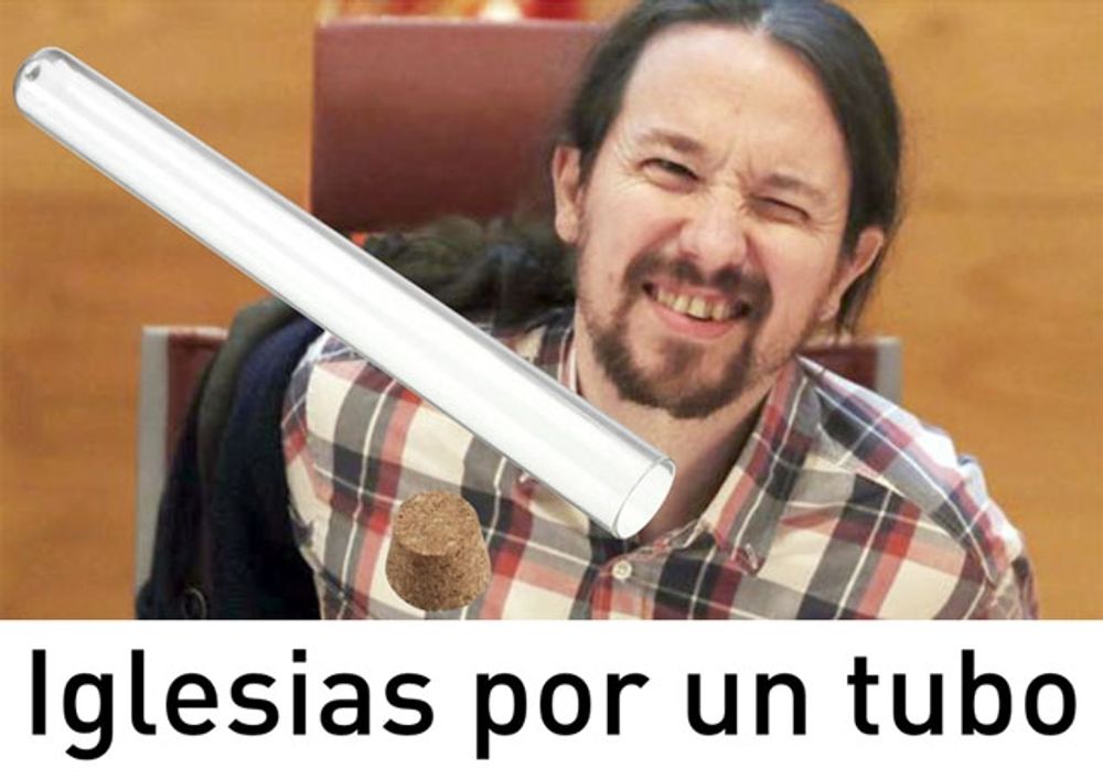 La Raz&oacute;n f&ouml;rs&ouml;kte h&aring;na ledaren f&ouml;r Podemos Pablo Iglesias med ett aprilsk&auml;mt, som dock m&aring;nga av deras l&auml;sare tog f&ouml;r sann.