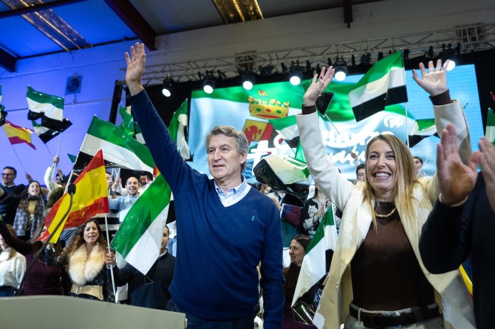 PP:s Mar&iacute;a Guardiola vann som v&auml;ntat regionvalet i Extremadura men Vox gick fram betydligt mer och utlovar h&aring;rda f&ouml;rhandlingar. Foto: PP