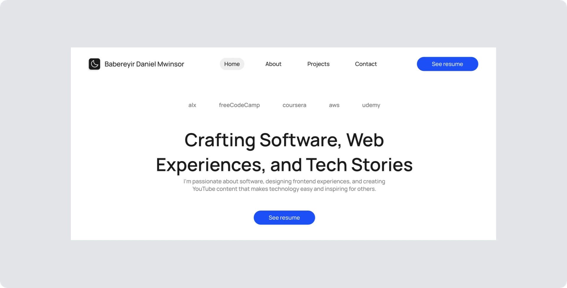 Portfolio redesign, UI for a software engineer. - Gallery image 7