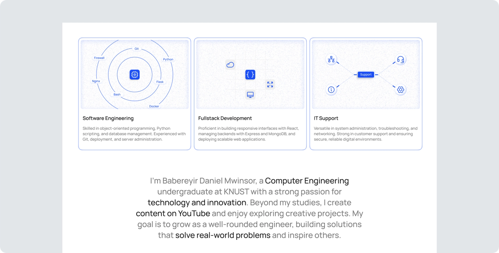 Portfolio redesign, UI for a software engineer. - Gallery image 1
