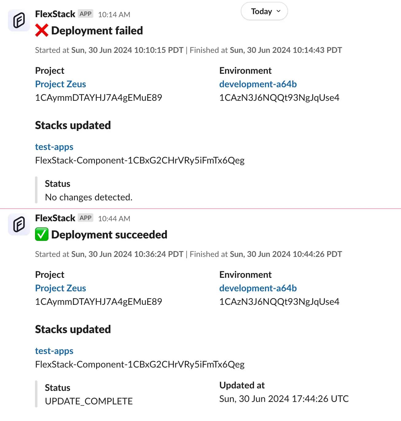 Deployment Notifications – FlexStack Documentation