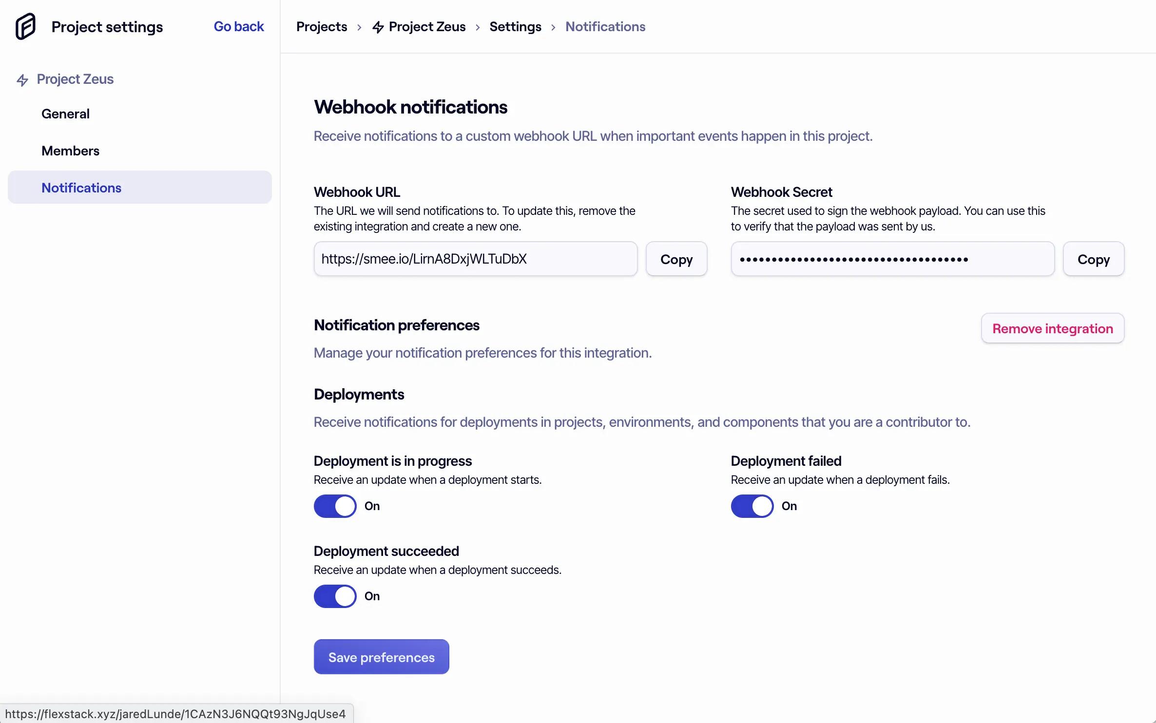 Deployment Notifications – FlexStack Documentation