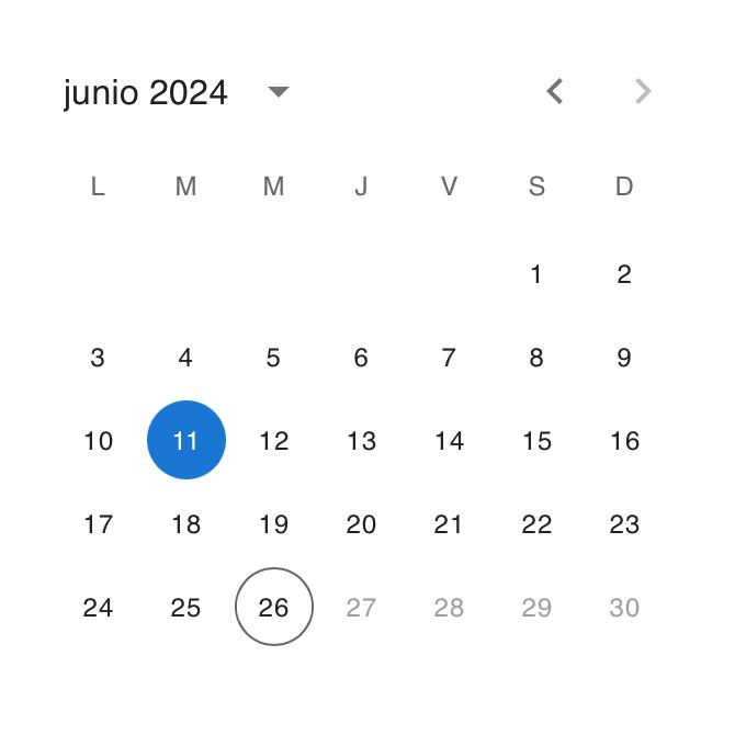 Puedes elegir la fecha del calendario que necesites supervisar.