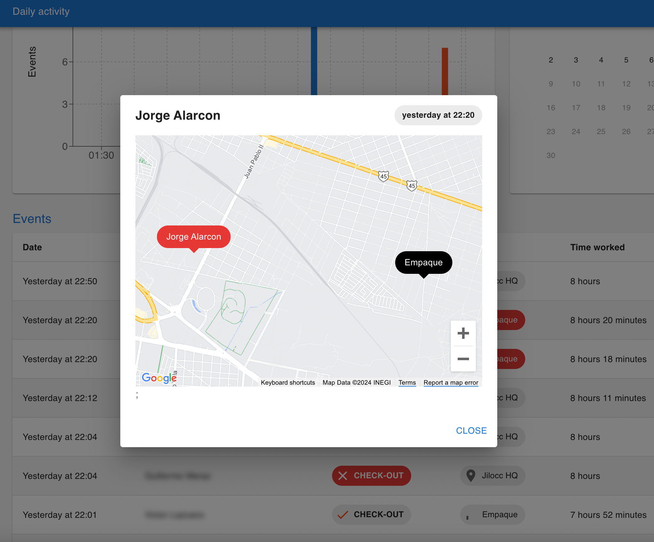 Geo fencing and location detection Aquiestoy