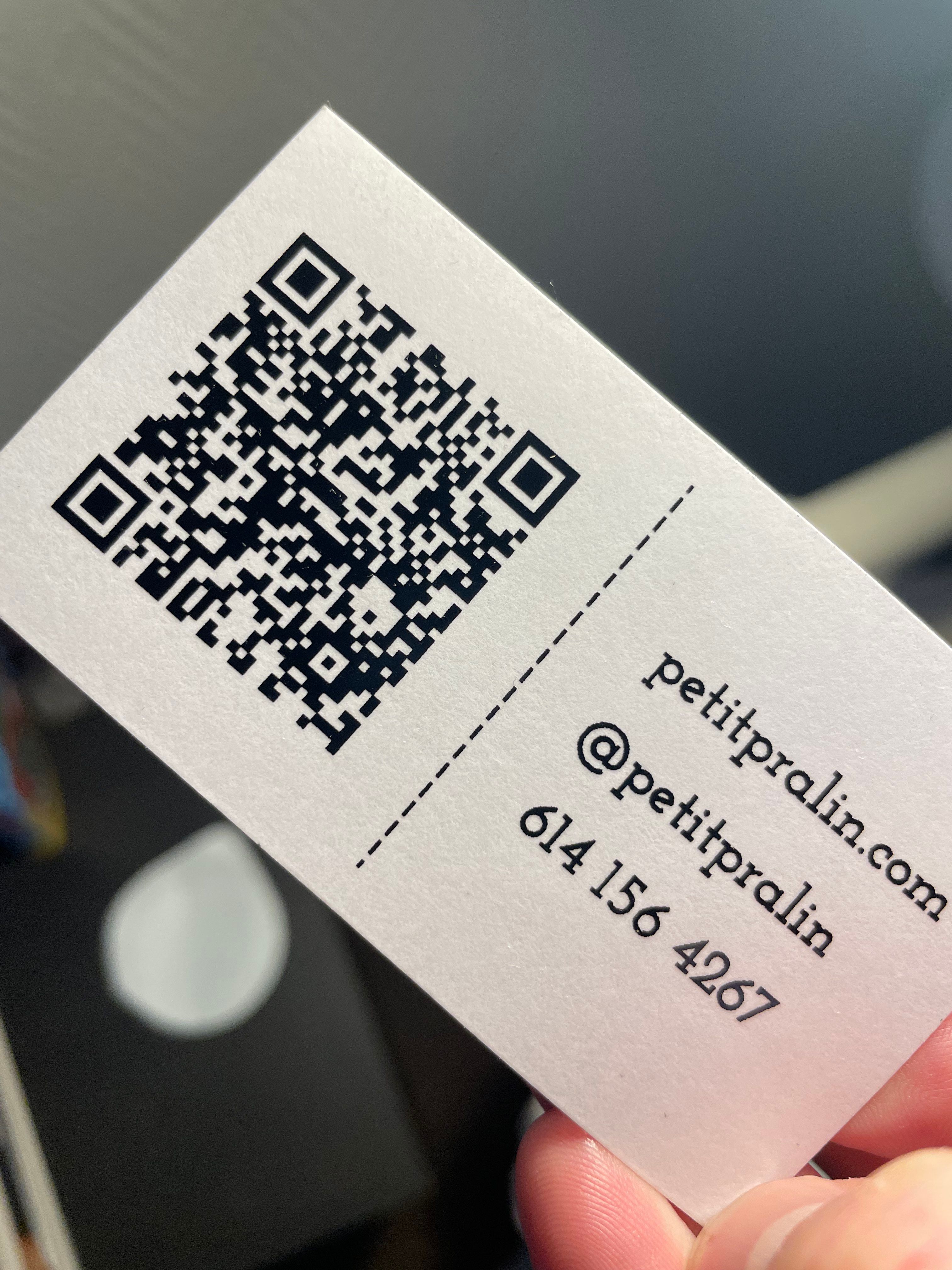Petit pralin business card