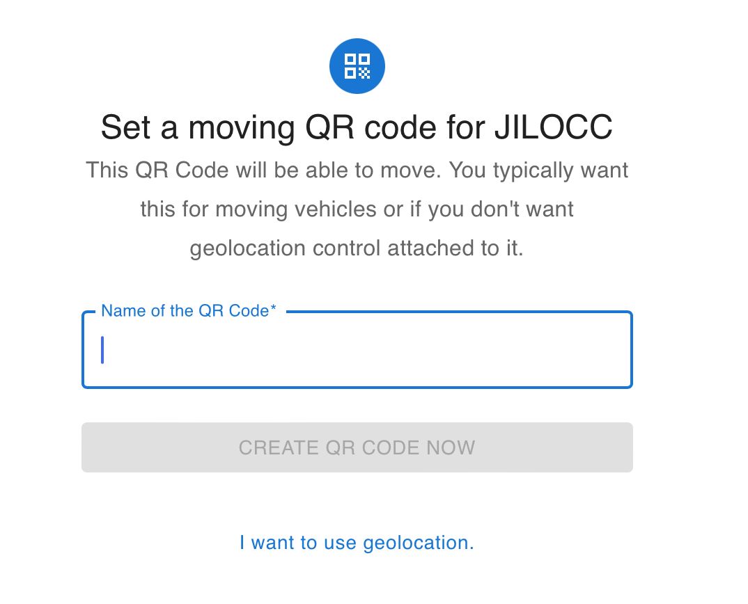 This section is to put a qr choosing its name for a certain vehicle or worker that is in constant motion.