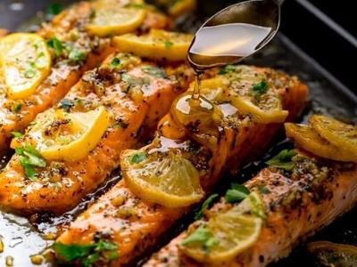 Honey Garlic Butter Baked Salmon