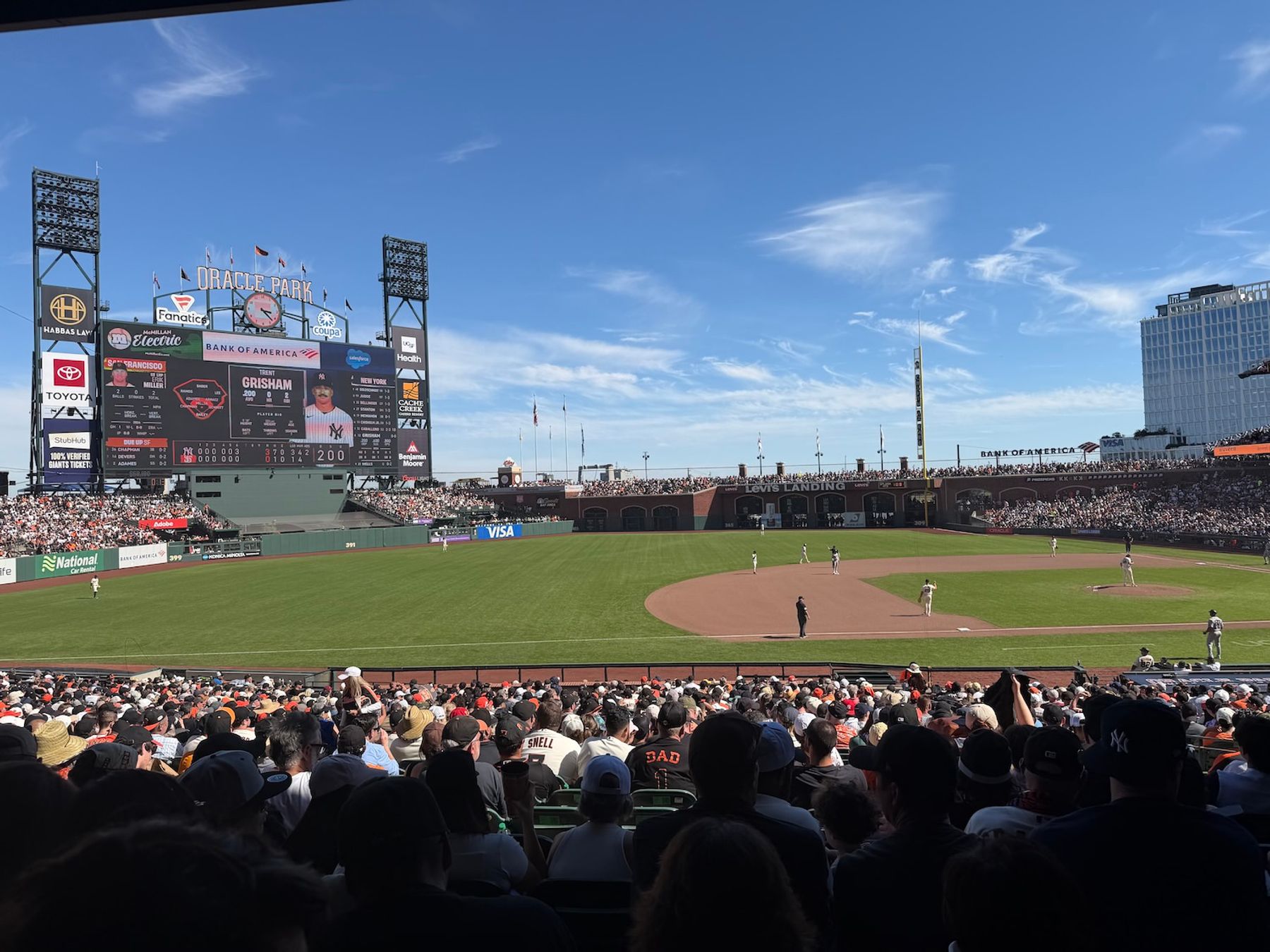 Oracle Park on Opening Day 2026