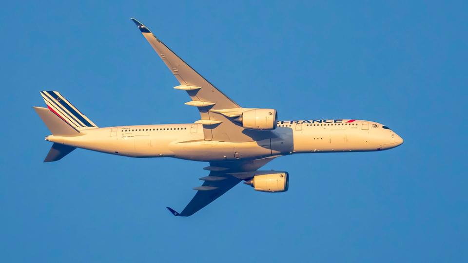Airbus A350-900 d’Air France en approche de Washington Dulles.