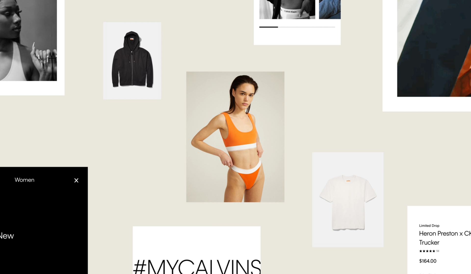 Calvin Klein collage imagery