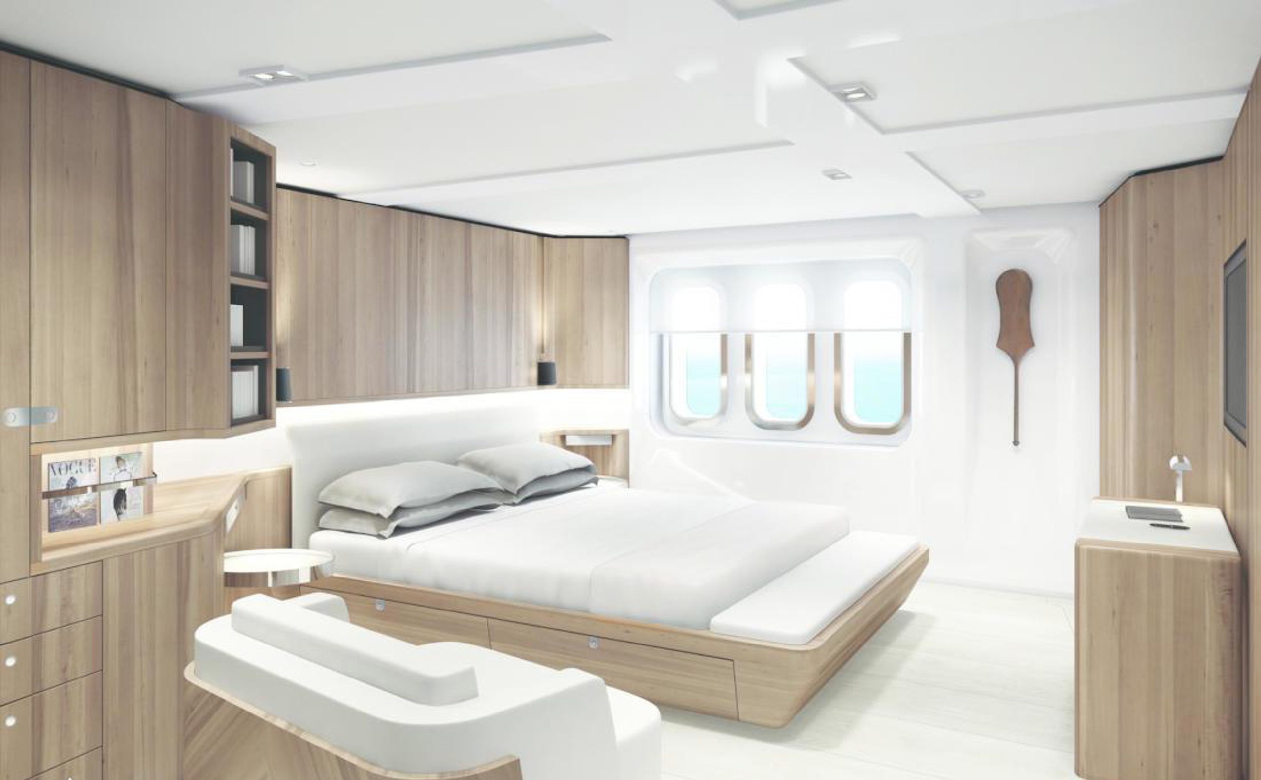 Heli-skiing super yacht