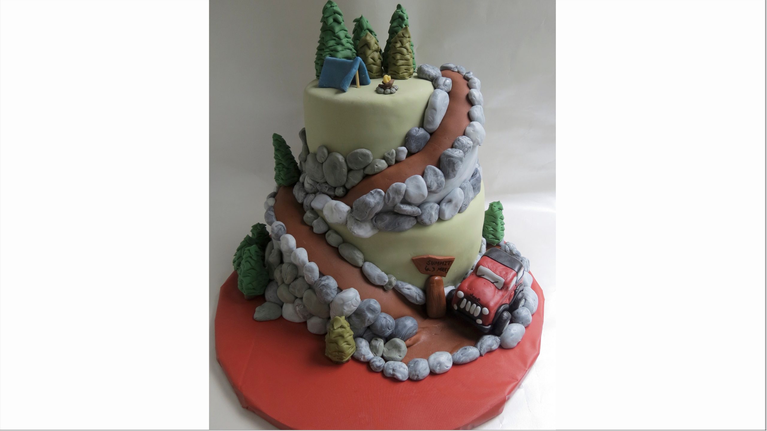 Mountain landscape themed cake