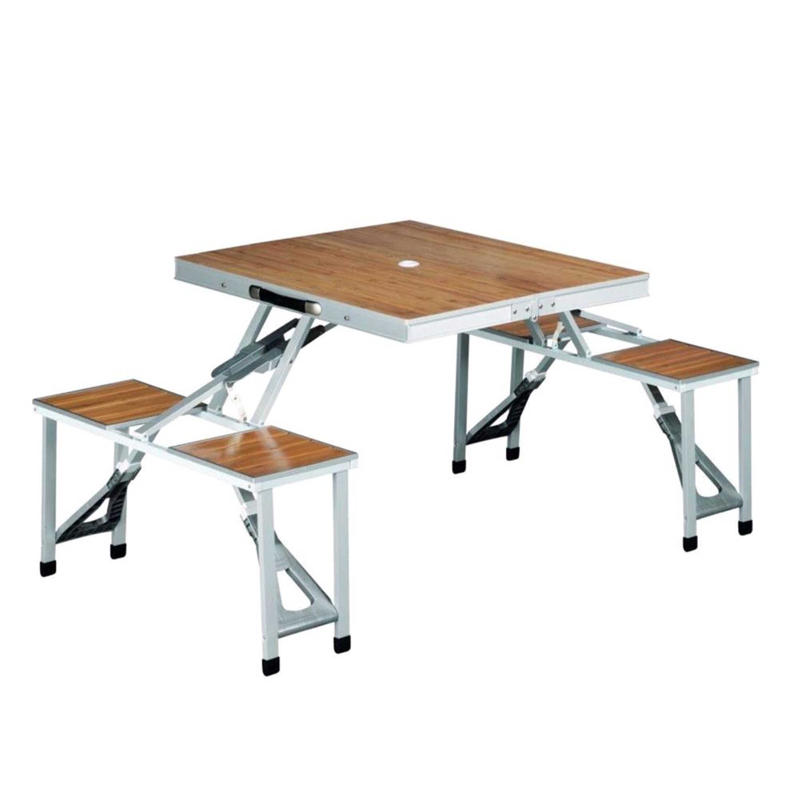 Micks Garage - Outwell Dawson Bamboo Picnic Table 2021 Model